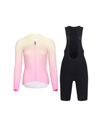 RIVANELLE Langarm Radtrikot und Hose - ELEVATE - Schwarz/Rosa/mehrfarbig